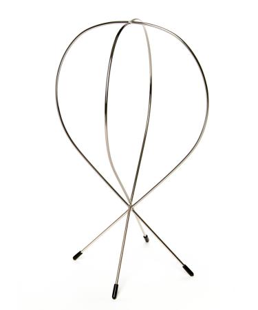 Ellen Wille wig stand metal silver metal