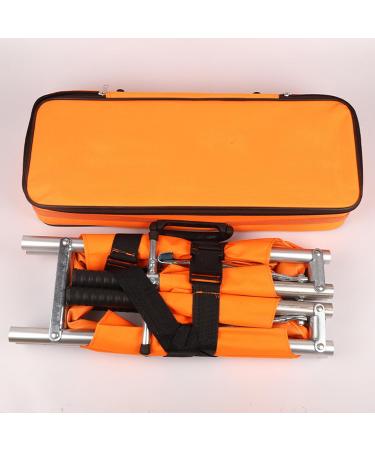 Folding Medical Stretcher Aluminum Alloy Stretcher with Handles First Aid Rescue Stretcher Lightweight Alloy Folding Stretcher and Carry Bag Orange - Buy Online on GoSupps.com