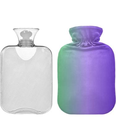 Green Purple Gradient Hot Water Bottle with Cover - 2L Pain Relief & Warmer for Sports Injuries - Buy Online on GoSupps.com