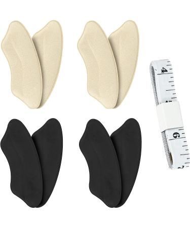 Heel Pad Insert Cushion for Men and Women - Prevents Heel Slip, Blisters, and Loose Shoes - Pale Apricot + Black - Buy Online on GoSupps.com