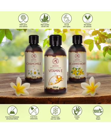 Buy Vitamin E Oil 250ml - Natural Moisturizer for Face Body & Hair Care | Rich in Vitamin E - Premium Cosmetics Oil - Buy Online on GoSupps.com