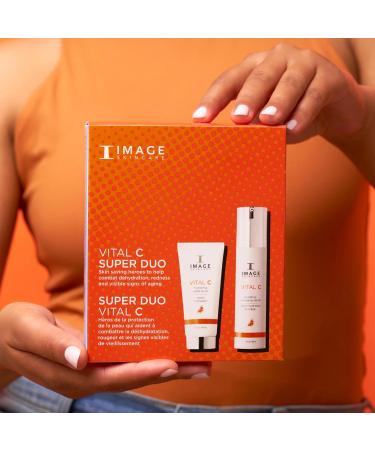 IMAGE Skincare VITAL C Super Duo Hydrating Water Burst & Anti-Aging Face Serum Skincare Kit with Vitamin C & Hyaluronic Acid to Refresh & Smooth Skin - Buy Online on GoSupps.com