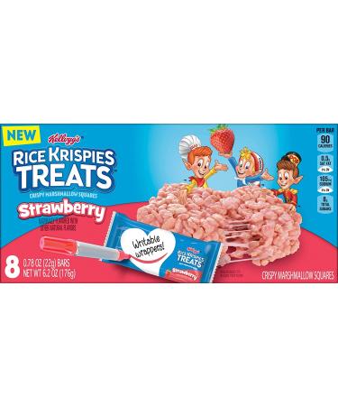 Rice Krispies Treats Marshmallow Snack Bars - Strawberry Flavor - 6.2oz (8 Bars) | Kids' Snacks - Buy Online on GoSupps.com