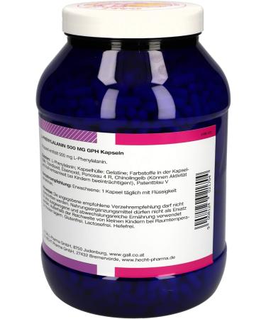 Buy Gall Pharma L-Phenylalanine 500 mg Capsules - 1750 Pieces | International Shipping Available - Buy Online on GoSupps.com