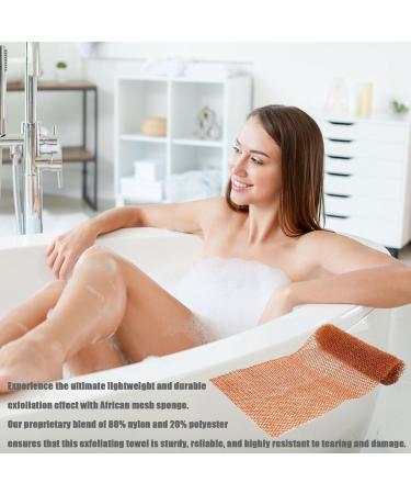 Body Scrubber Net - Smoother Skin Mesh with Back Scrubber Sponge Sponge Body Net for Sensitive Skin Multi-purpose Body Scrubber for Body Coffee - Buy Online on GoSupps.com
