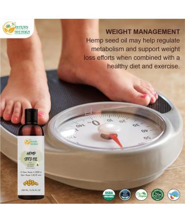 Herbs Botanica Organic Hemp Seed Oil - Premium Cold Pressed Carrier Oil for Hair Skin & Joint Health | Non-GMO & Gluten-Free - 6.76 FL oz - Buy Online on GoSupps.com