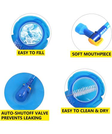 Unigear 2L Hydration Water Bladder Reservoir - BPA-Free & Taste-Free for Backpacking, Biking, Hiking, Camping - Blue - Buy Online on GoSupps.com