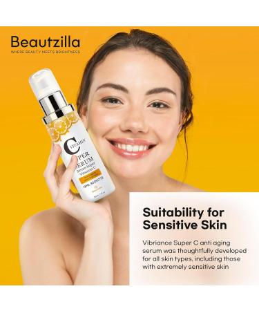 Super Vitamin C Serum with Hyaluronic Acid & Vitamin E - Age-Defying Formula for Women Over 50 | Reduces Dark Spots Fine Lines & Wrinkles | 1 fl oz - Buy Online on GoSupps.com