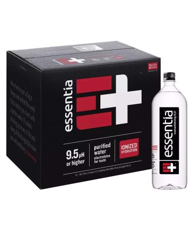 Essentia Water 1.5L Bottles Ionized Alkaline Bottled Water Electrolytes for Taste Better Rehydration pH 9.5 or Higher Pure Drinking Water 50.7 Fl Oz (Pack of 12)