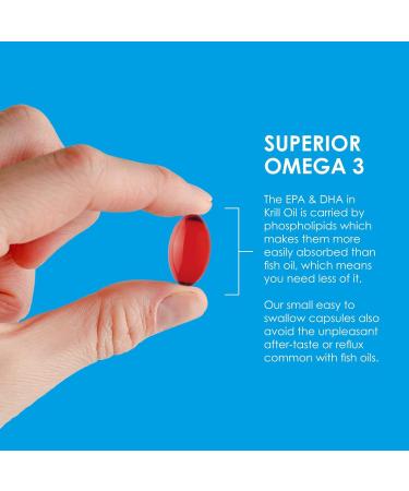 Cleanmarine Krill Oil with EPA, DHA Omega 3, Astaxanthin, Choline & Vitamin D - 60 Capsules - Buy Online on GoSupps.com