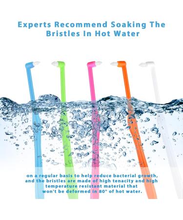 TIESOME Single End Tufted Toothbrush | 5 Pcs Interdental Tooth Cleaner for Orthodontic Detail | Tapered Trim for Precision Cleaning - Buy Online on GoSupps.com