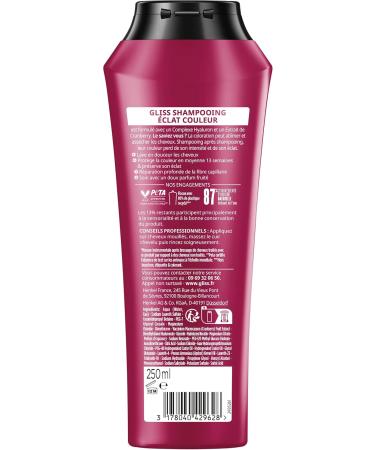 Schwarzkopf - Gliss - Color Perfector Shampoo - Protects Color Intensity - Colored/Highlighted Hair - 89% Natural Ingredients - 250ml Bottle - Buy Online on GoSupps.com