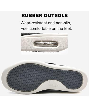 QDCZDQ Men's Diabetic Wide Fit Blue Home Shoes - Adjustable Closure, Lightweight Walking Sneakers for Swollen Feet - Size 10.5 US/ 290 CM - Buy Online on GoSupps.com