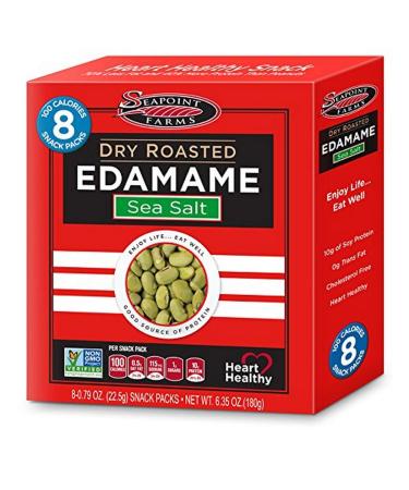 Seapoint Farms Dry Roasted Edamame, Light Salted, 0.79 Oz, 8 Count