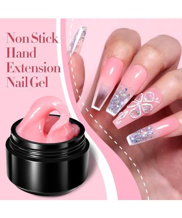 BORN PRETTY Non Stick Nail Gel - Pink Solid Builder Gel for Extensions & 3D Nail Art | UV/LED for DIY & Salon Use - Buy Online on GoSupps.com