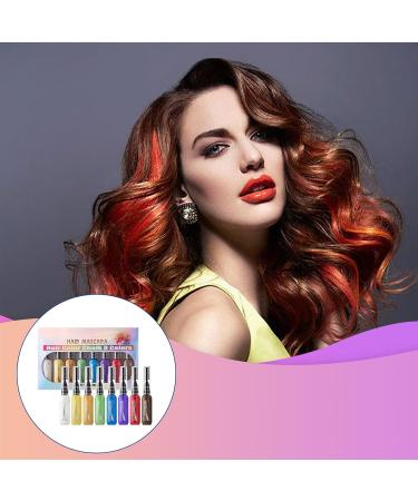 Peigne craie pour cheveux lavable ensemble de peignes craie pour cheveux | Ensemble de teinture de mascara pour femmes | Ensemble de craies pour lavables de 8 couleurs teinture UN 1 unit (Lot de 1) - Buy Online on GoSupps.com