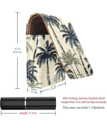 Travel Lipstick Organizer Case - Portable Makeup Bag with Mirror | Tropical Palm Trees Vintage M705j8auca - Buy Online on GoSupps.com
