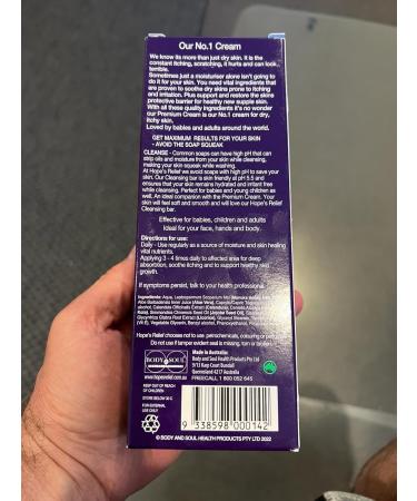 Hope's Relief Premium Itchy Dry Skin Cream 125g | Soothing Relief for Dry Skin Shop Internationally - Buy Online on GoSupps.com