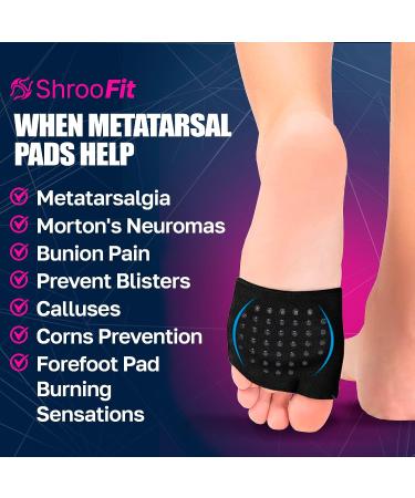 Metatarsal Pads for Women and Men - Foot Pain Relief for Morton's Neuroma - Comfortable Metatarsal Inserts - Fits Shoe Sizes 5-10 - Buy Online on GoSupps.com