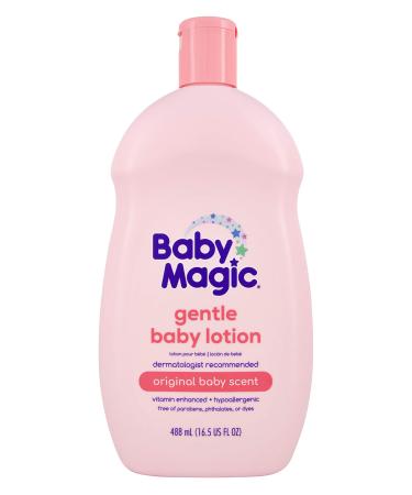 Baby Magic Gentle Baby Lotion  Vitamins & Aloe  Free of Parabens  Phthalates  Sulfates and Dyes  Camellia Oil & Marshmallow Root Original Scent  16.5 Fl Oz 16.5 Fl Oz (Pack of 1)