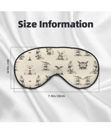 Rabbit Background Eye Mask - Soft Elastic & Adjustable | Comfortable Sleep Mask for Men & Women - Shop Internationally - Buy Online on GoSupps.com