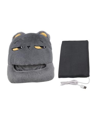 Joyzan fast footheet pillow USB cartoon-heated foot warmer electrical foot warmer portable desk heating slipper shoe for men and women office at home gray