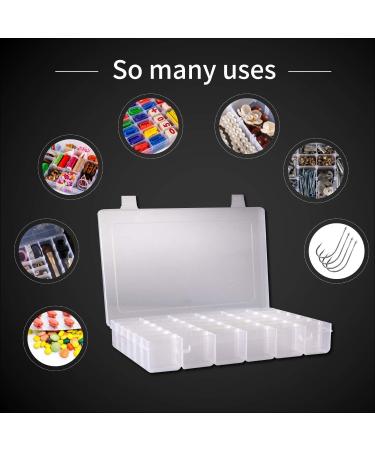 Adjustable 36 Compartment Jewelry Storage Box - Plastic Organizer Container (1 Pack) - Buy Online on GoSupps.com