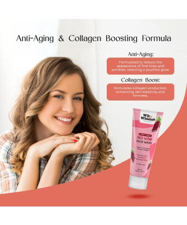 Wit & Whimsy Cherry Cheeks Red Wine Face Wash - Ayurvedic Cleanser with Himalayan Ashwagandha for All Skin Types - 100ML (3.38 Oz - Buy Online on GoSupps.com