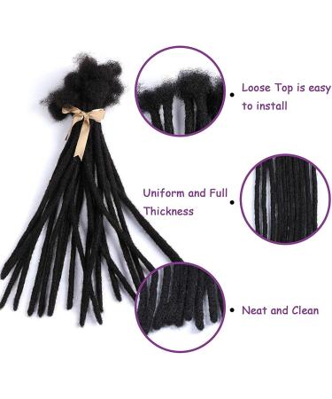 TAOYEMY Dresdlock Extension 8 inch 30 Strands 100% Real Human Hair Afro Kinky Dreadlock Extensions for Man/Women (1B 0.8cm-8inch-30 pieces) 0.8cm-8inch-30 pieces 1B - Buy Online on GoSupps.com