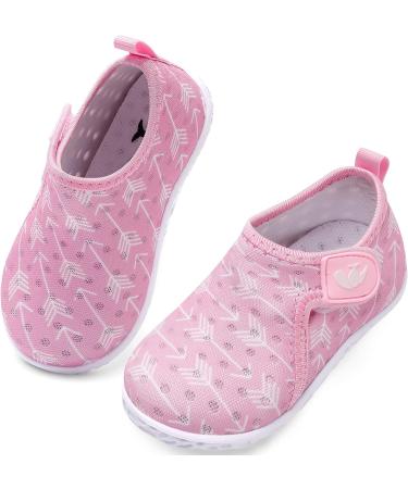 JIASUQI Toddler Barefoot Water Shoes - Pink Arrow | 2.5-3 Years Baby Boys Girls Sandals - Buy Online on GoSupps.com
