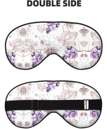 SSIMOO Beautiful Grape Leaves Sleep Mask | Adjustable & Breathable Eye Mask for Comfortable Sleep | Fashionable Black Design - International Shipping Available - Buy Online on GoSupps.com