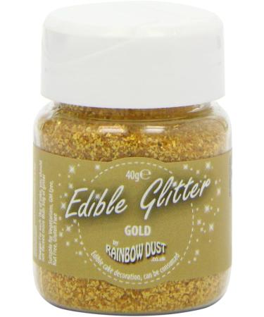 Rainbow Dust Colours Edible Glitter Gold Mini Bulk 40 g - Buy Online on GoSupps.com