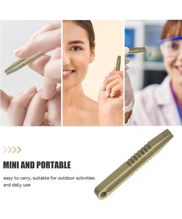Portable Titanium Tweezer: Pick Up Mini Titanium Alloy Tweezer Mini Tool for Survival Outdoor Camping Travel Hiking Yellow - Buy Online on GoSupps.com