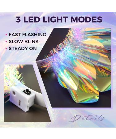 niCWhite Light Up Headband LED Crown Headbands Glow Tinsel Headpiece Flash Rave Hair Hoop for Nightclub Party Headwear Halloween Christmas Hair Accessories for Women Girls with Face Face Jewels - Buy Online on GoSupps.com