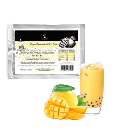 Mango Bubble Tea Powder by Bubble Tea House Company (200 g) - Make Bubble Tea at Home - Ideal for Frappes Coffee Boba Tea Milkshakes - Gluten Free Halal Certified