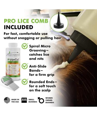 Head Hunters Pro Kit - Wipeout Extra Strength Family Lice Treatment Shampoo & Comb - Kills Lice, Super Lice, and Nits - Non-Toxic 12oz - Buy Online on GoSupps.com