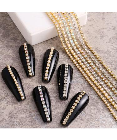 LANCHEN 3D Nail Diamonds Chains - Premium Metallic Nail Art Supplies & Glitter Jewels for Stunning Nail Designs - Buy Online on GoSupps.com