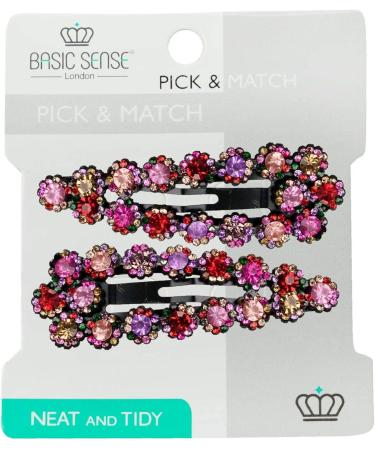 Sparkle Shiny Beautiful Diamante Rhinestone Triangular Shape Snap Hair Clips Wedding Bridal Accessories Multi - Buy Online on GoSupps.com