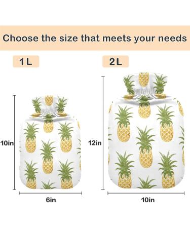 Naanle Golden Pineapple Heat Bottle - 1L Transparent Hot Water Bottle for Pain Relief & Cold Therapy - Ideal for Bed Hands & Feet - Buy Online on GoSupps.com