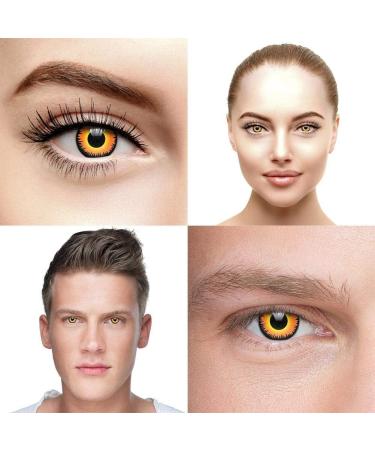 Chromaview Werewolf Fire Colored Contact Lenses - Orange Daily Lenses | Prescription-Free International Shipping - Buy Online on GoSupps.com