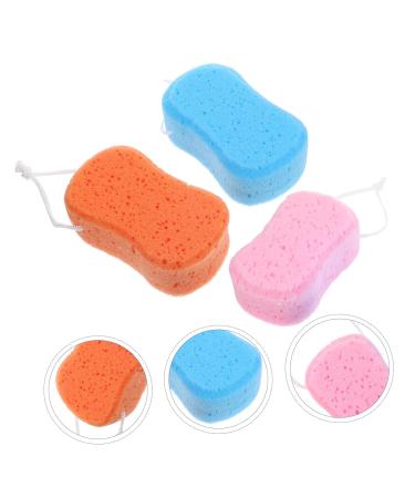 Buy Housoutil 3pcs Shower Bath Sponge Set - Thick Loofah Scrubber for Body | Natural Foam Bathing Pouf - Buy Online on GoSupps.com