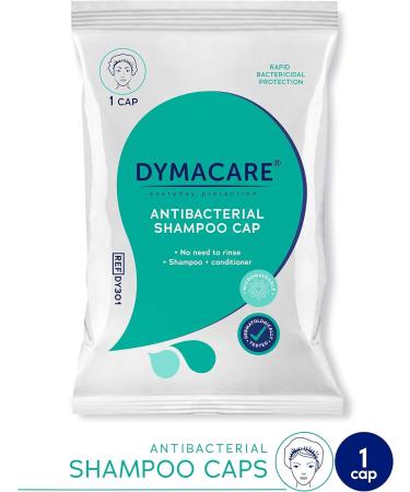 DYMACARE Antibacterial No Rinse Shampoo Cap - Rinse Free Shower Cap for Shampooing & Conditioning - PH Balanced Waterless Hair Wash - 1 Cap - Buy Online on GoSupps.com