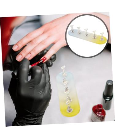 Ipetboom 1 Set Nail Practice Holder Nail Holders for Nail Painting Nail Display for Nail Painting Nail Rest Training Nail Display Diy Display Stands for False Nail Tip Aurora Oval Plastic - Buy Online on GoSupps.com
