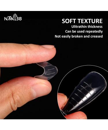 Coffin Sculpted Dual Extension Forms | Nail Mold for Poly Gel, UV Gel, Acrylic | DIY Nail Decoration System - Buy Online on GoSupps.com