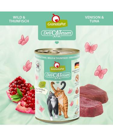 Granapet Delicatessen Wild & Tuna Cat Food | Grain-Free Sugar-Free Gourmet Wet Food (6 x 400g) - Buy Online on GoSupps.com
