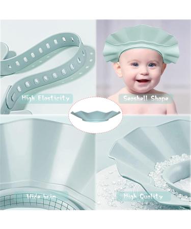 Adjustable Baby Shower Hood - Shell-Shaped Hair Wash Protector Visor for Children | Shampoo Shield for Eyes Ears & Face | Blue - Buy Online on GoSupps.com