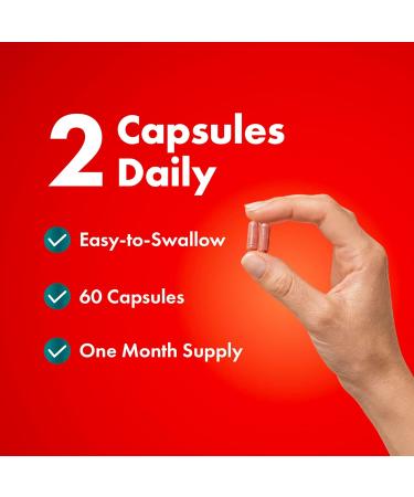 Red Yeast Rice 1200mg with CoQ10 & Niacin | 120 Vegetarian Capsules | Non-Irradiated | Citrinin Free | Supports Healthy Cholesterol & Cardiovascular Health - Buy Online on GoSupps.com