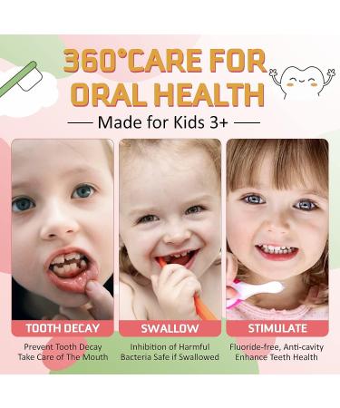 Kids Foaming Toothpaste for U-Shaped Toothbrush - Natural Formula for Deep Gum Cleaning - Strawberry & Blueberry Flavor - Buy Online on GoSupps.com