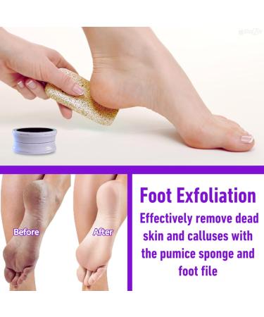 Foot Care Gift Set - Foot Pamper Hamper with 4-Step Pedicure Kit Nail Brush Nail Clippers 4-In-1 Foot File and Pumice Sponge | Complete Home Pedicure Set | Includes ShopZee Skincare eBook - Buy Online on GoSupps.com