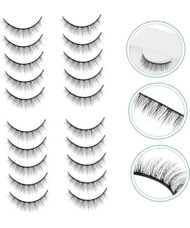 10 Pairs Fake Eyelashes Manga Lashes Cluster False Eyelashes Magnetic Women Eyelashes Natural False Lashes for Women False Lashes Wispy Fake Lashes High-grade Fiber Extend Hardcore - Buy Online on GoSupps.com